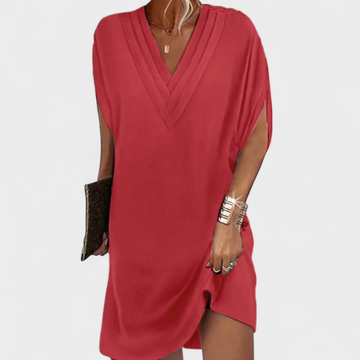 Helena - Vestido elegante con mangas abiertas