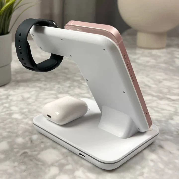 Made Gents | Smart Charger | 3-in-1 Draadloze Oplader Voor Apple & Samsung