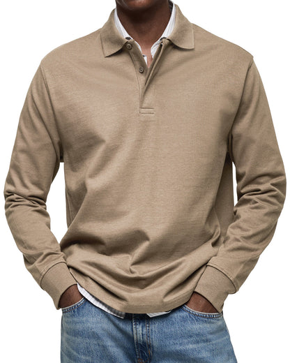 Men’s Long Sleeve Cotton Polo Shirt – Alexandre