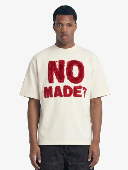 Retro Embroidered Patch Heavy Cotton T-Shirt