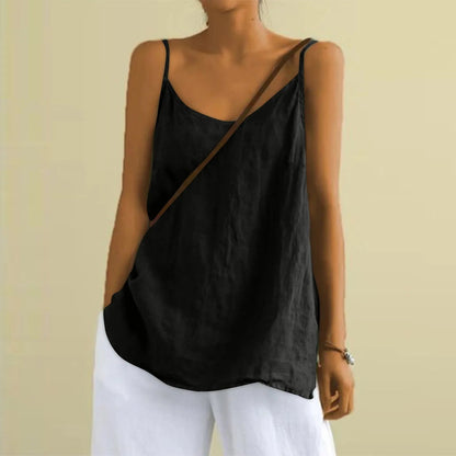 Poppie - V Neck Lightweight Summer Sleeveless Top