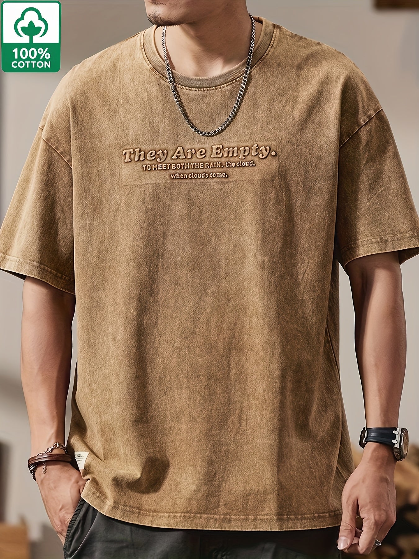Gorran | Heren Vintage Washed T-Shirt – Korte Mouwen, Loszittend, Casual Zomer Katoenen Tee
