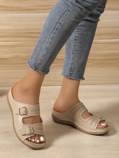 Aesla | Bequeme Sommerschuhe mit offener Zehenpartie