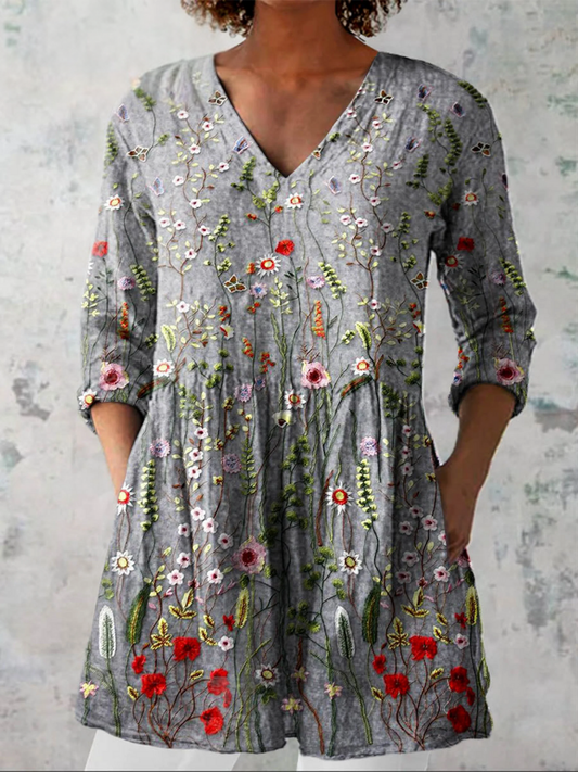 Lana | Extended V-Neck Long Shirt