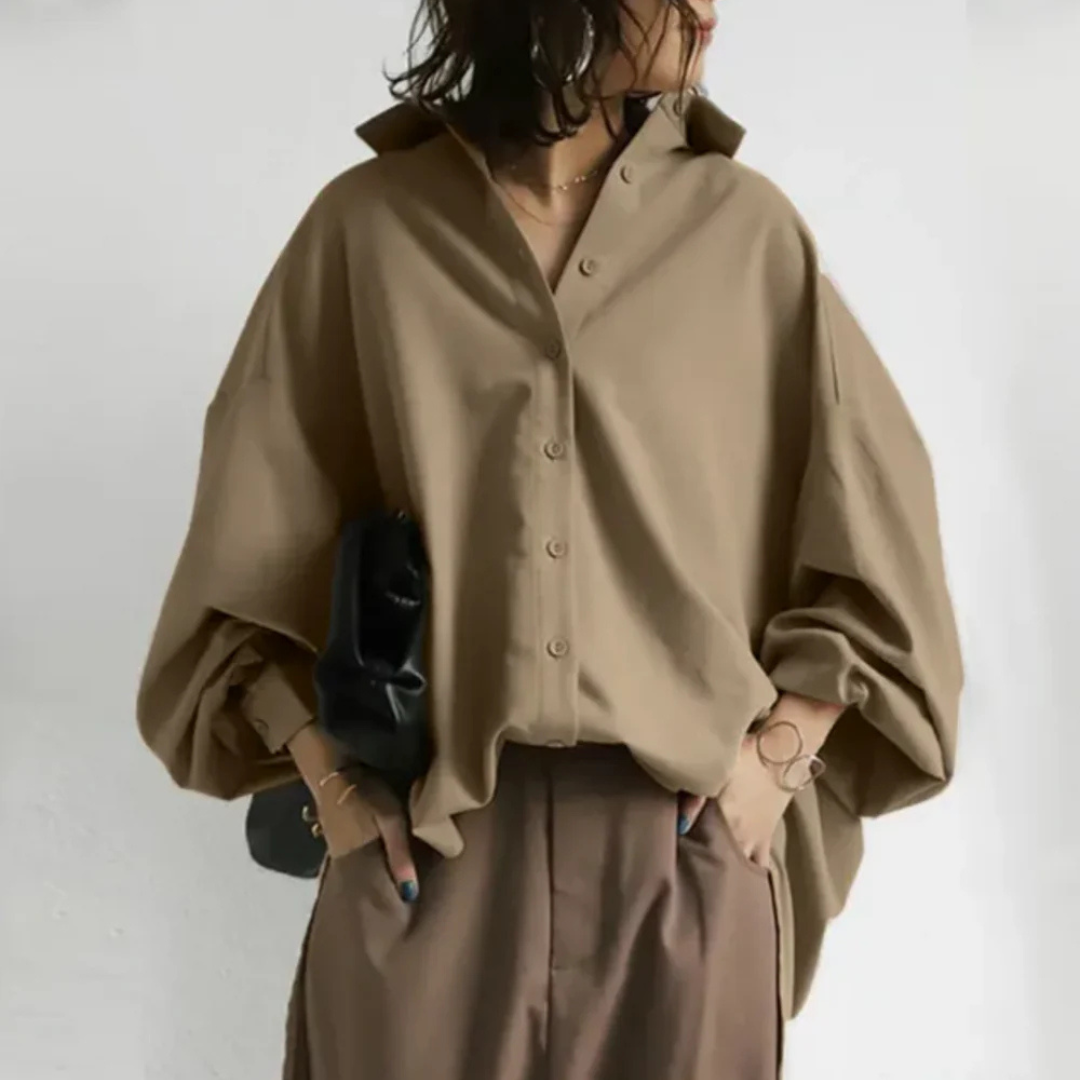 Briallen - Oversized Button Up Shirt Women