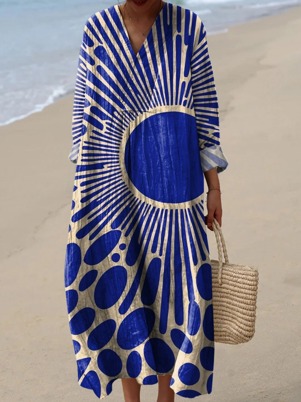 Vitoria | Robe Femme Imprimée en Art Géométrique Moderne