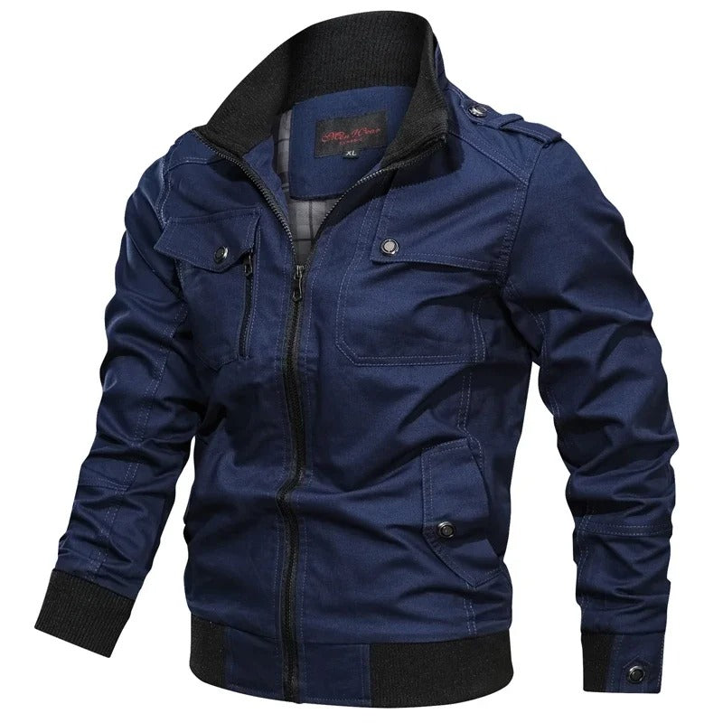 Heren Zomerjas met Kraag en Motorlook – Vince