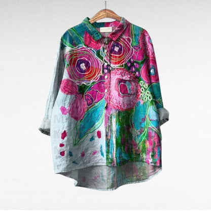Serenella™ Blusa Floreale Elegante