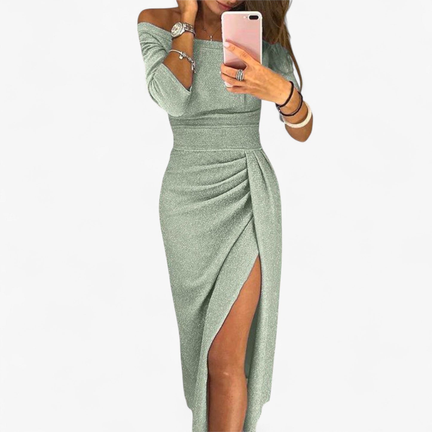 Alwinna Damen Kleid – Berührung Elegant Freizeit & Anlass