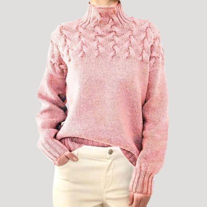 Emma | Women Spring Cable High-Neck sweater
