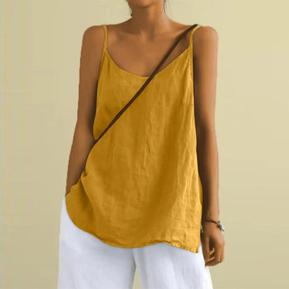 Poppie - V Neck Lightweight Summer Sleeveless Top