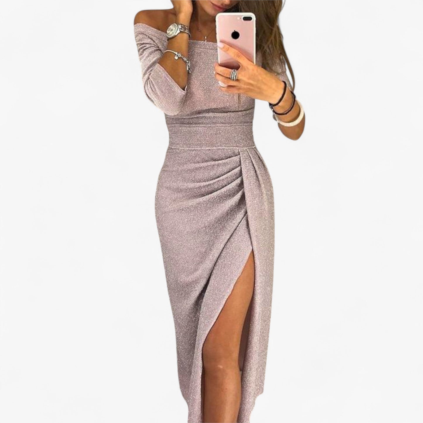 Alwinna Damen Kleid – Berührung Elegant Freizeit & Anlass