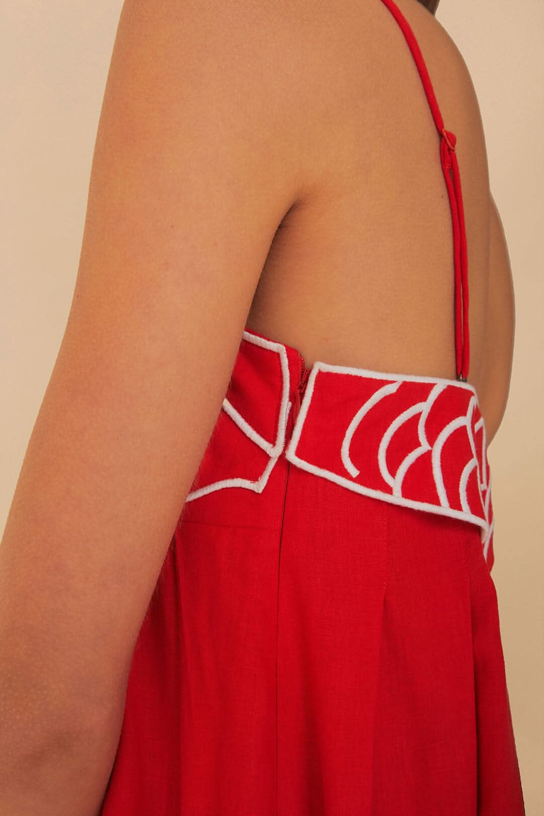 Damen Sommer Fischdruck Spaghetti-Träger Maxikleid