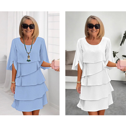 Żaneta – Elegancka sukienka z bufiastymi rękawami