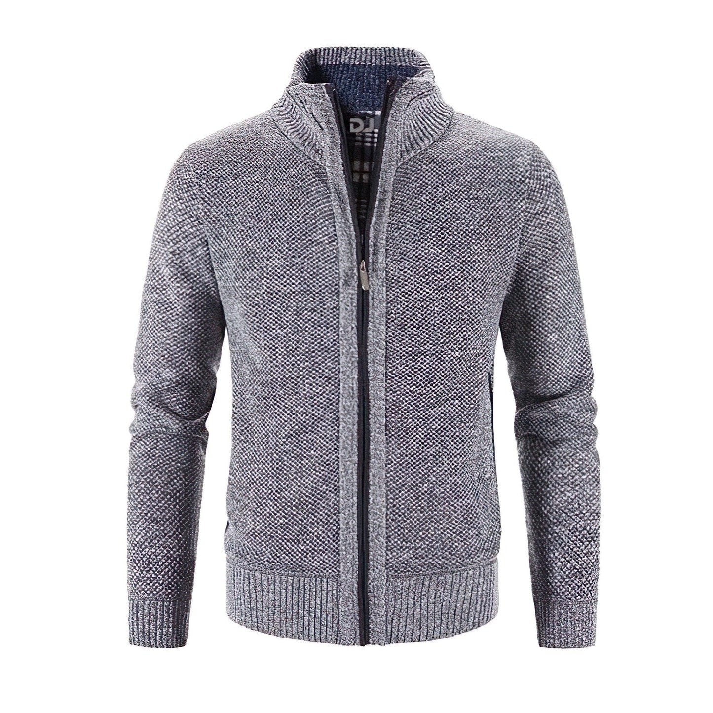 Men’s Chunky Knit Zip-Up Cardigan – Autumn and Winter Layer