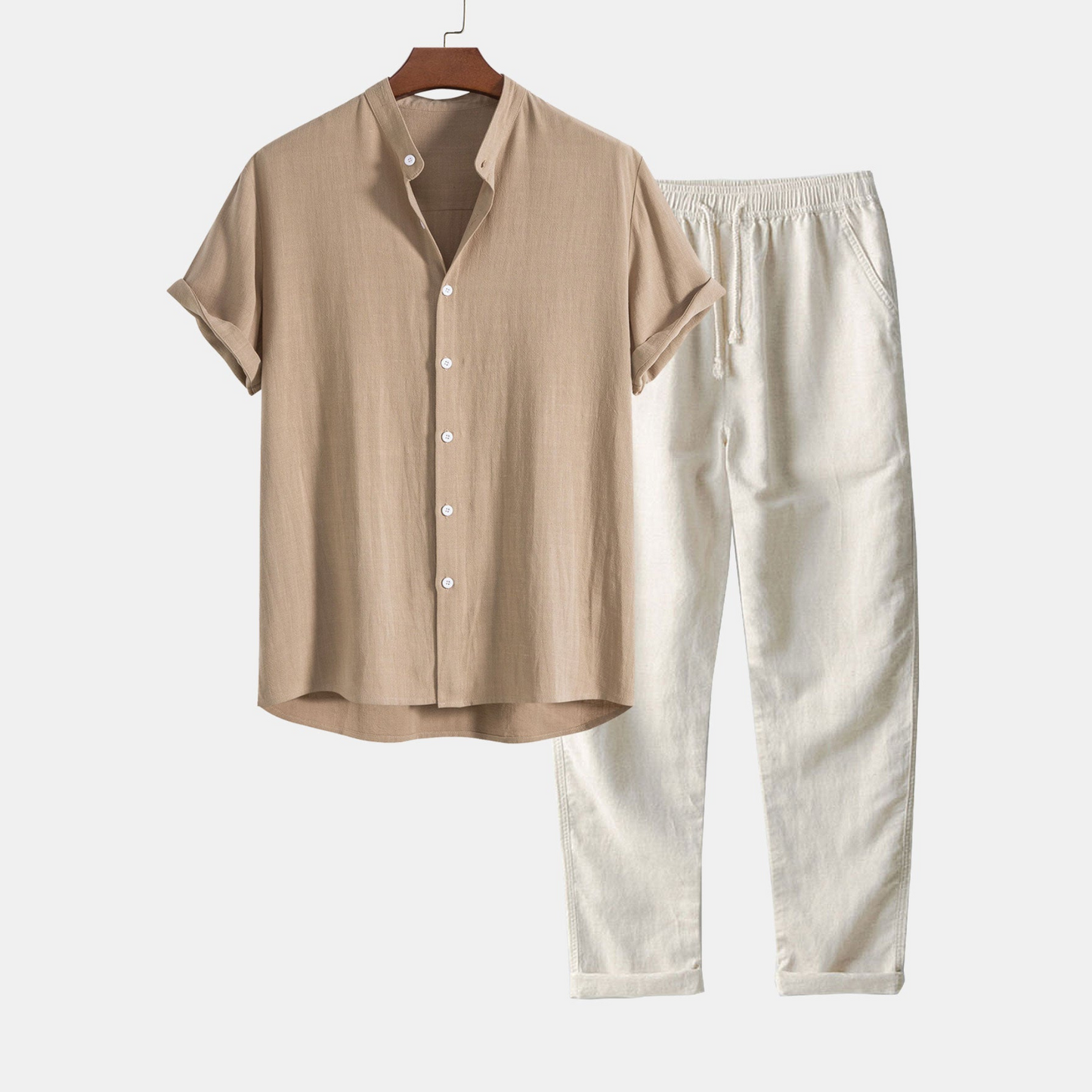Tom Hollinger | Zerknittertes Baumwoll-Henley-Shirt