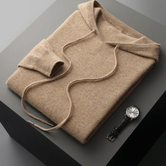 Derek | Spring Cashmere Hooded Knit Pullover
