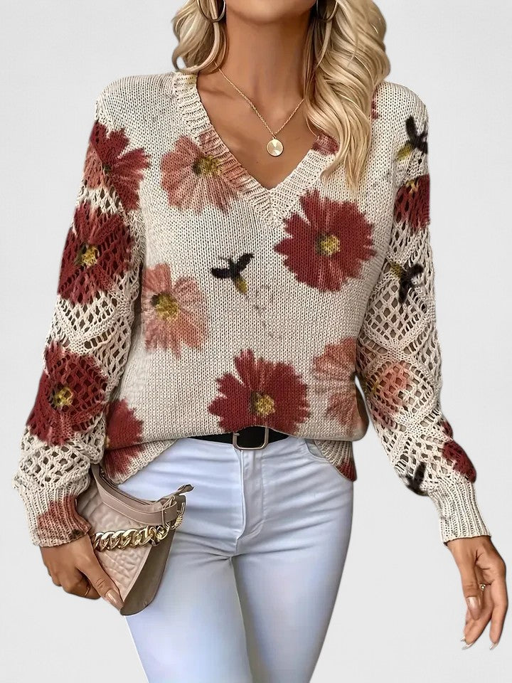 Marisavina - Pull Bloem Vintage Elegant
