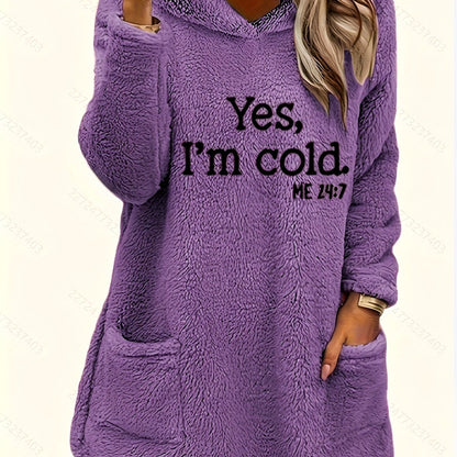 Marilina - Sweat Peluche Capuche Imprimé