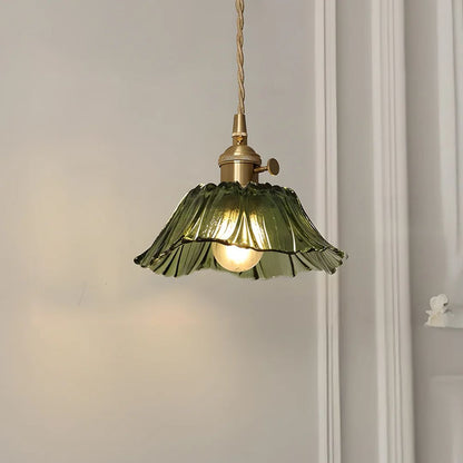 Cullivan Flower Hanglamp Glas Metaal Rood E27 Eettafel Verlichting Vintage Bloem Lamp Hal Sfeerverlichting | Restfield