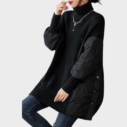 Iulia | Pulover oversize cu guler înalt