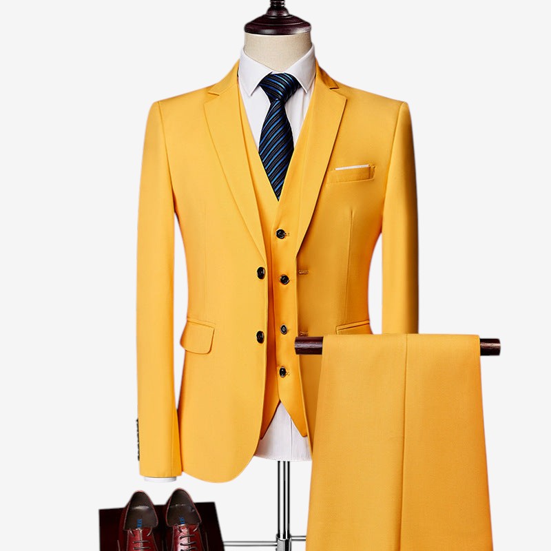 Adam - 3 piece set with blazer, vest and high waist pant