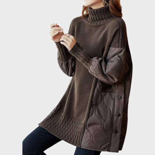 Iulia | Pulover oversize cu guler înalt