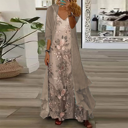 Edda - Conjunto De Dos Piezas Con Vestido Largo