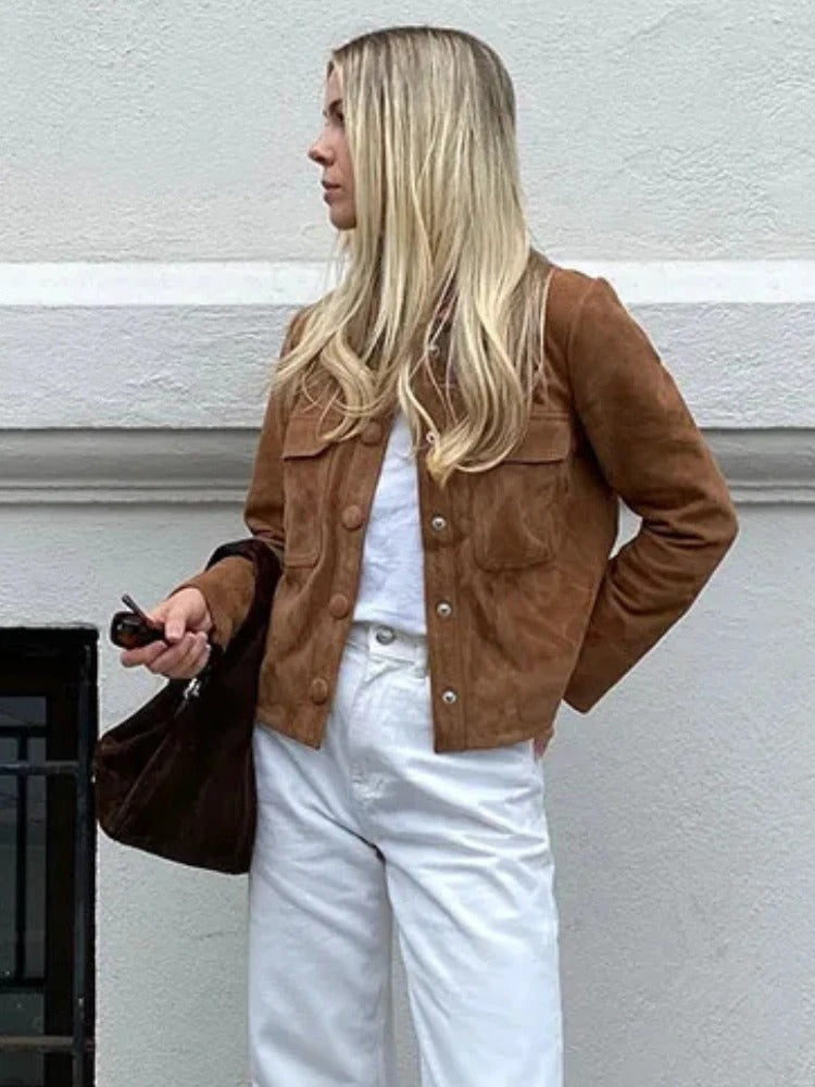 Elegante Wildlederjacke