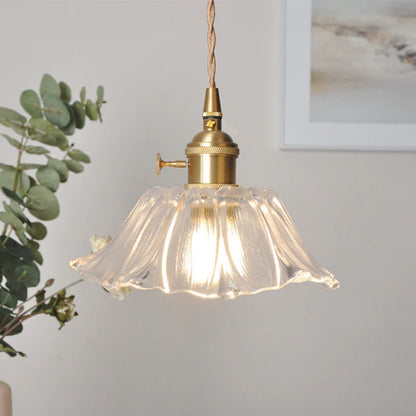 Cullivan Flower Hanglamp Glas Metaal Rood E27 Eettafel Verlichting Vintage Bloem Lamp Hal Sfeerverlichting | Restfield