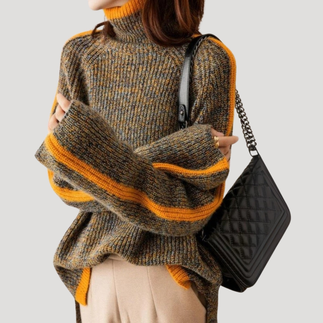 Brooklyn | Women Spring Ribbed golf Knit sweater
