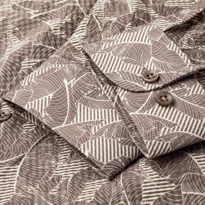 JVance® Signature Series Leaf Motif Jacquard Seersucker Shirt