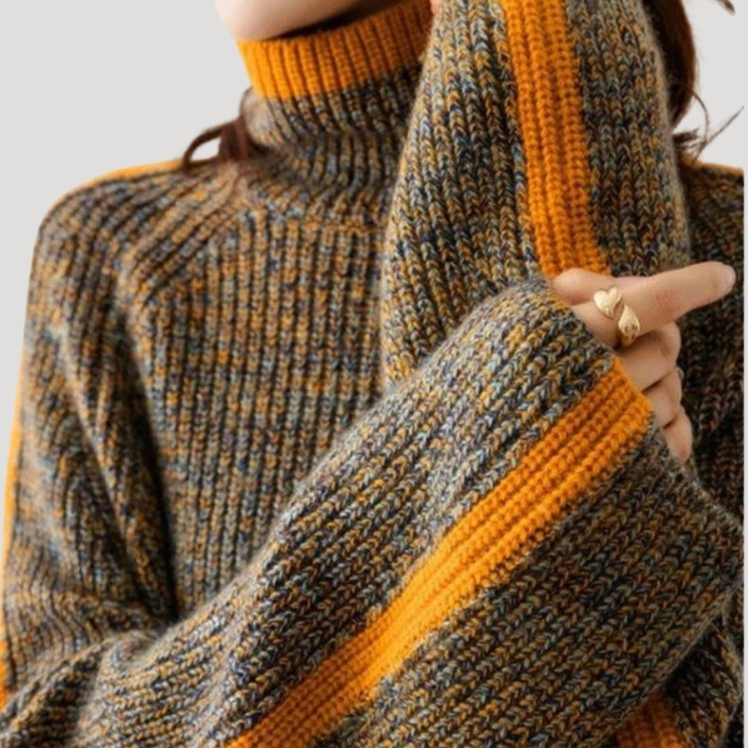 Brooklyn | Women Spring Ribbed golf Knit sweater