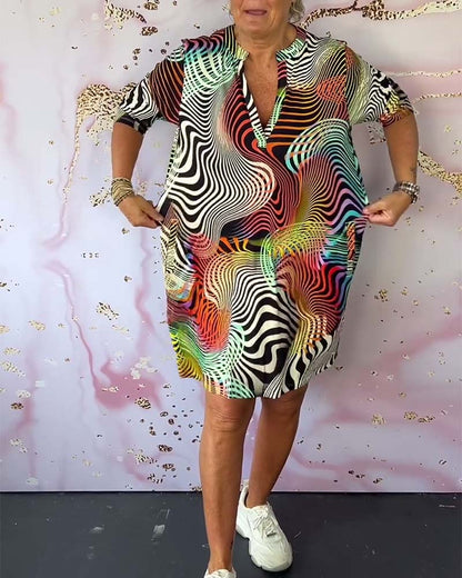 Maina™ - Robe Colorée à Décolleté en V