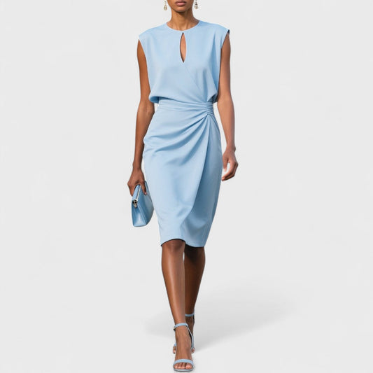 Damen Elegantes Ärmelloses Kleid | Midi