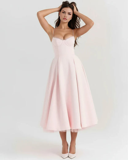 Belle - Robe midi avec couches de tulle et poches secrètes