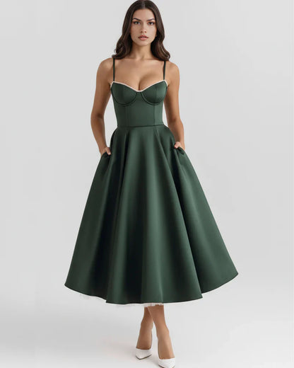 Belle - Robe midi avec couches de tulle et poches secrètes