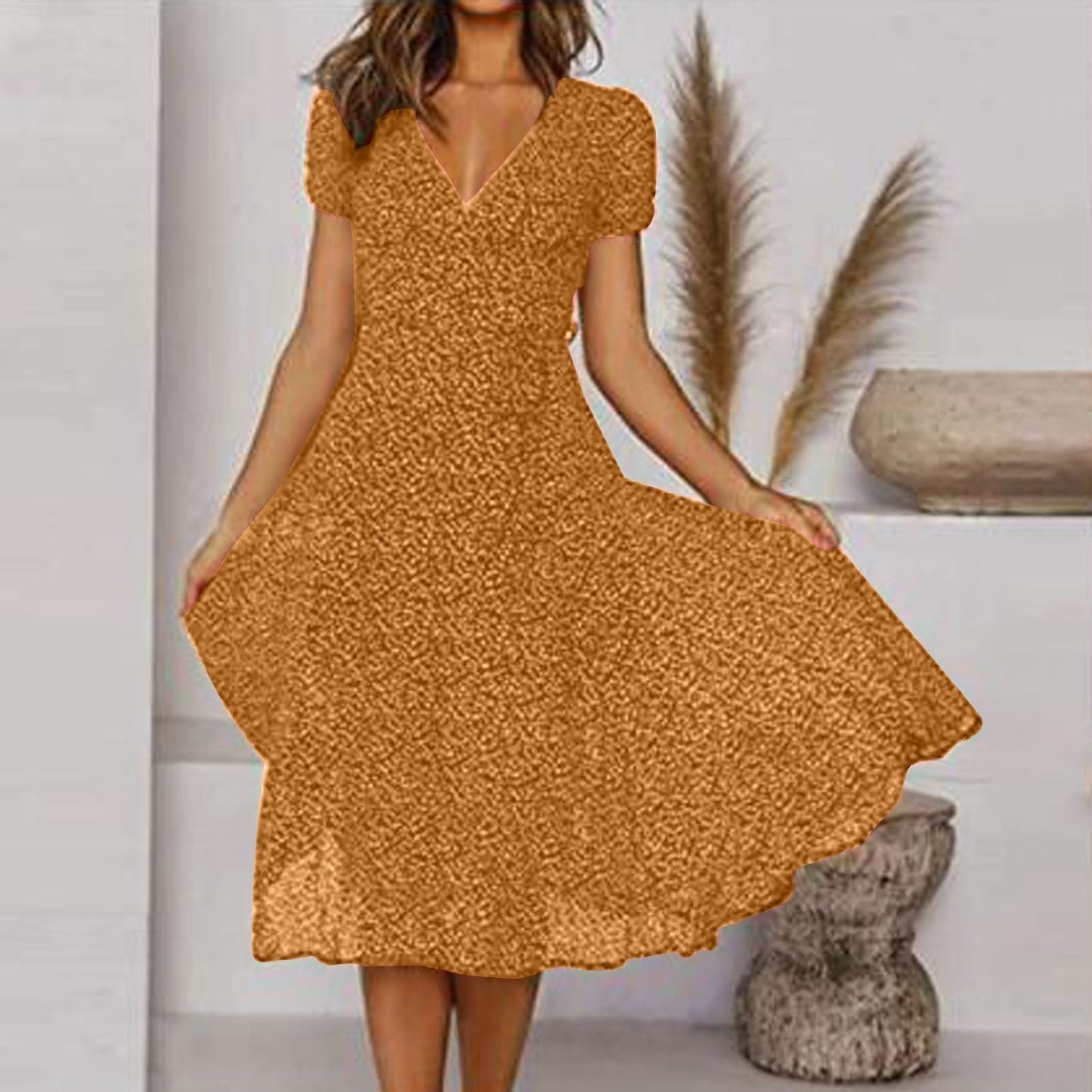 Renata | Vestido midi de mujer con diseño floral | Cómodo