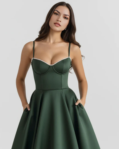 Belle - Robe midi avec couches de tulle et poches secrètes