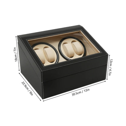 FörvarBillon® Quad - The Only Watch Winder with Ultra Silent (<5dB) Bi-Directional Japanese Motors | Designed by JesseVance Milan