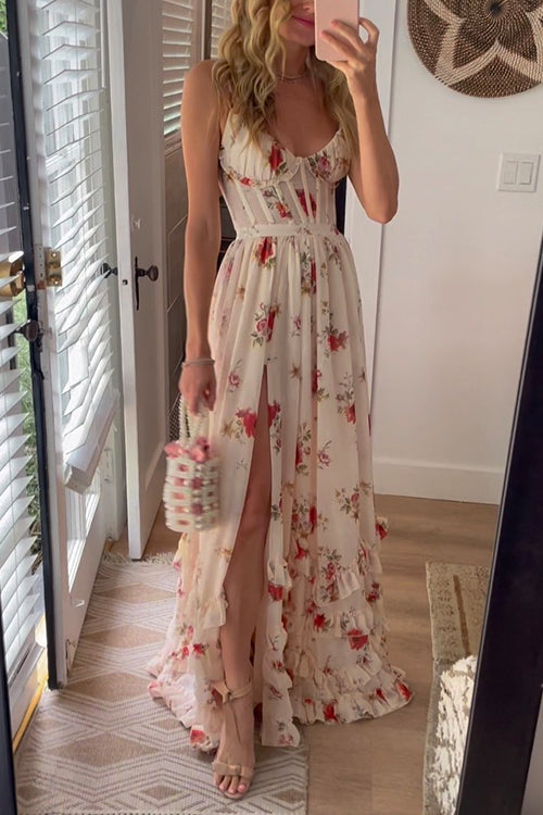 Liorenne | Sophisticated Floor-Length Floral Dress for Women