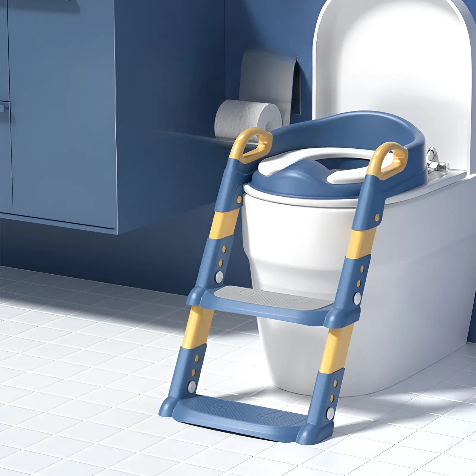Montessori Potty Trainer - Adjustable Toilet Seat with Step Stool & Handles for Kids - TARHUS