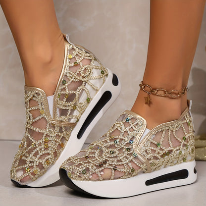 Heleen - High Waisted Sequined Sneakers
