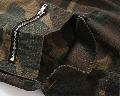 Men's Camo Cargo Shorts Streetwear Utility Style