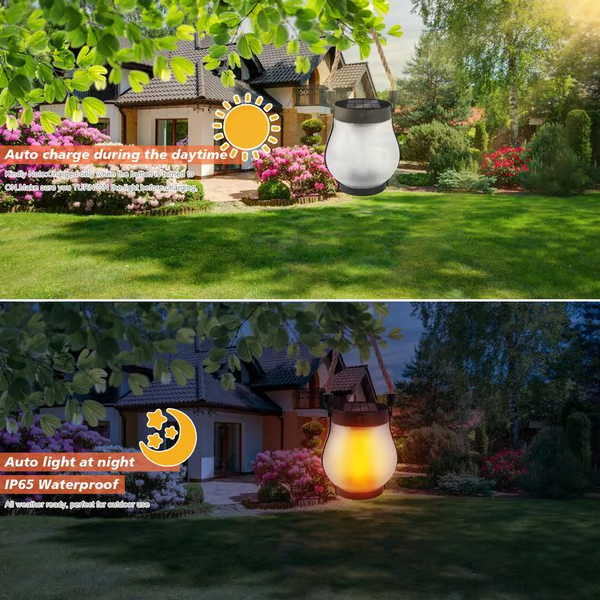 Solar-Gartenlaternen mit Flammen-Effekt -    Zorenza
