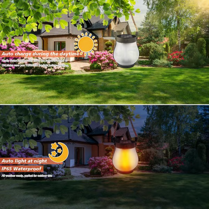 Solar-Gartenlaternen mit Flammen-Effekt -    Zorenza
