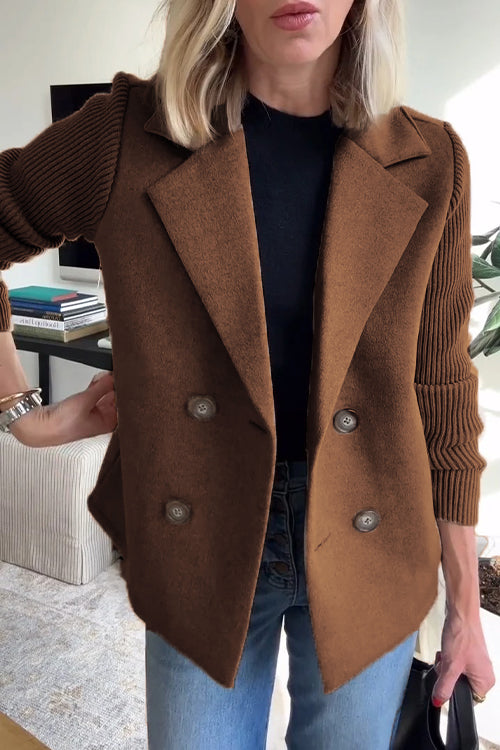 Velin Tailored Knit Blazer Coat