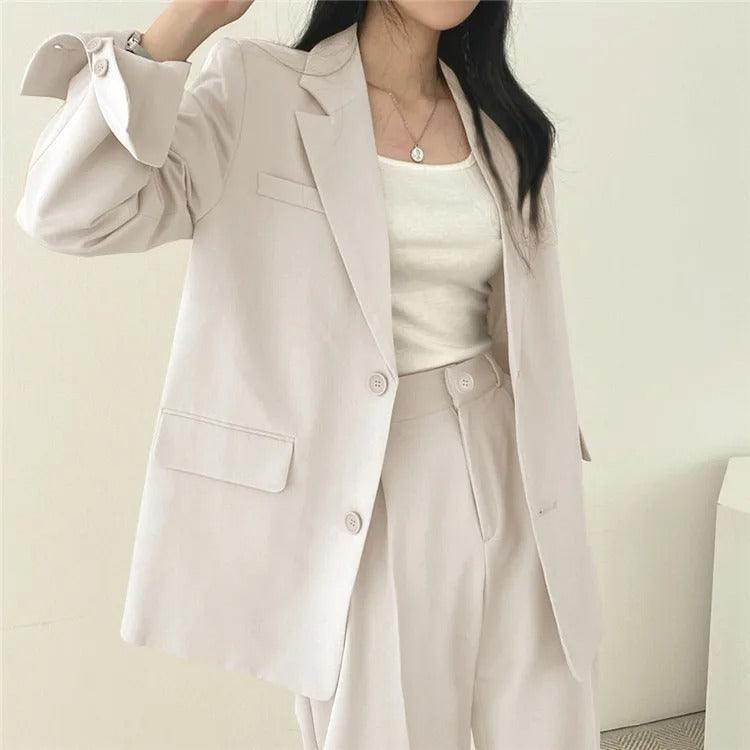 Hailey | Women Tailored Suit set z Long blazer