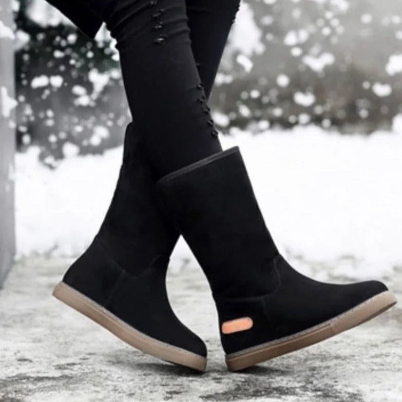 Cassie - Bottes hautes coupe-vent doublées de fourrure avec semelle antidérapante
