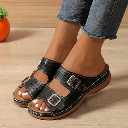 Aesla | Bequeme Sommerschuhe mit offener Zehenpartie